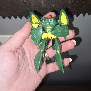 Green and Yellow Kids Transforming Robot Toy - Collectible Action Figure